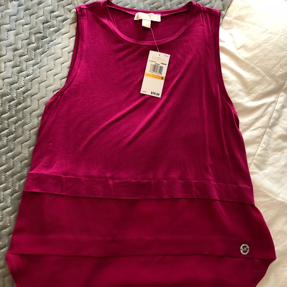 Michael Kors hot pink blouse.